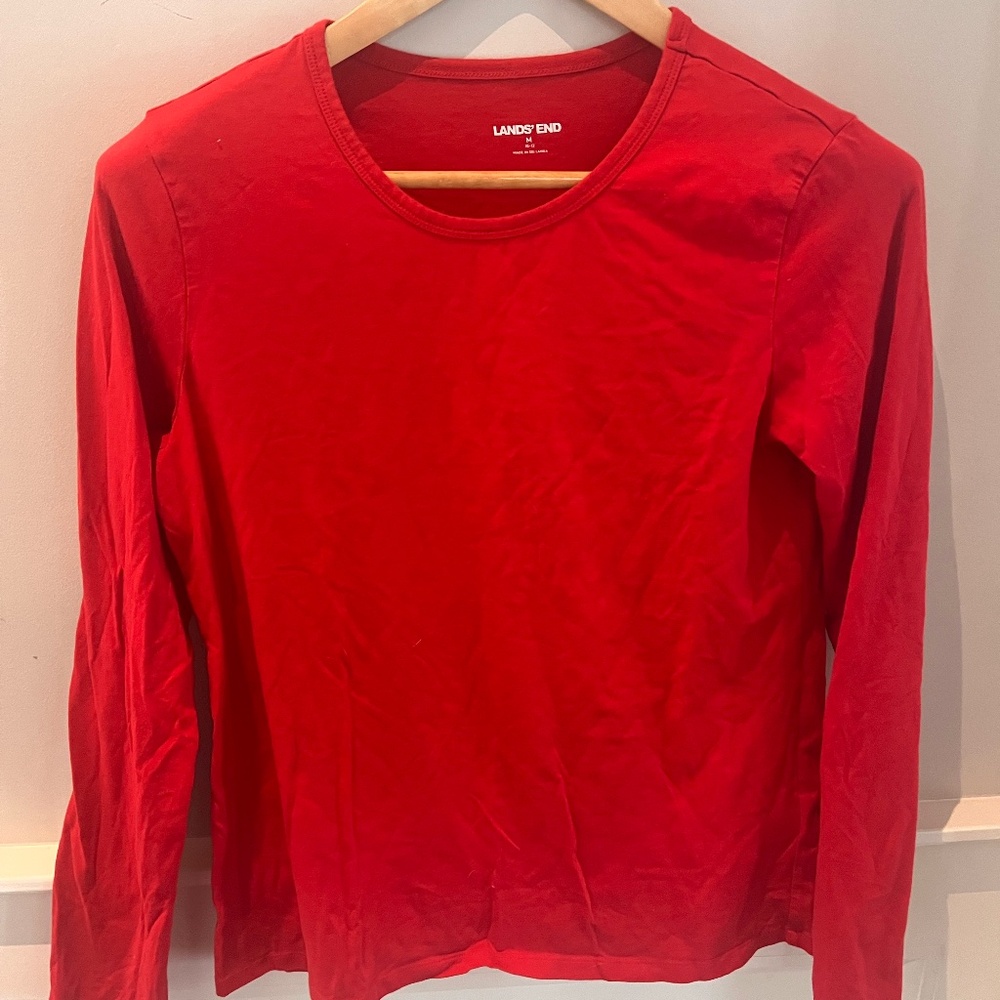 Lands End Crew Neck Long Sleeved Tee